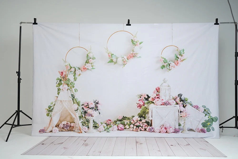 Kate Boho Valentine's Day Tent Birthday Backdrop Designed by Emetselch - Image 4