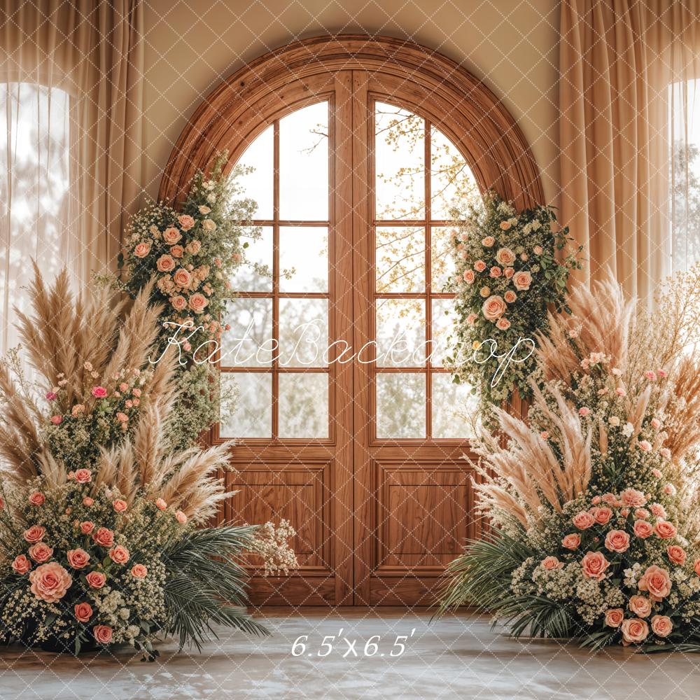 Kate Boho Wedding Floral Window Backdrop Designed by Emetselch - Image 2
