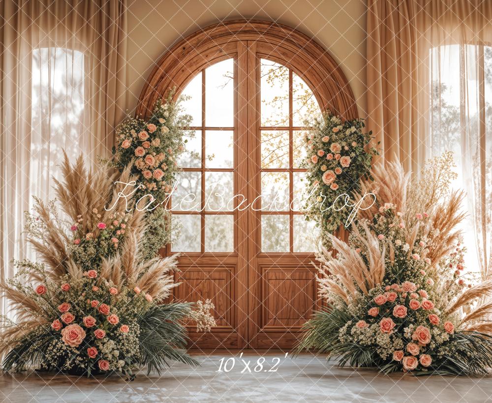 Kate Boho Wedding Floral Window Backdrop Designed by Emetselch - Image 5