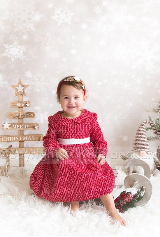 Kate Snowflake Background Holiday Christmas Photography Backdrop - Image 5