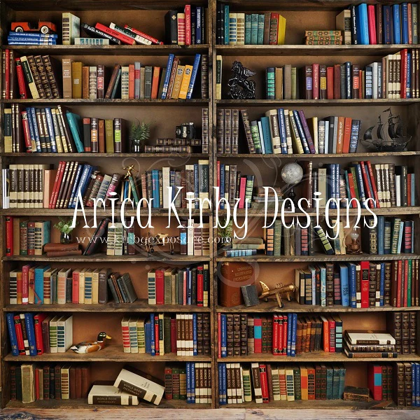 Kate Bookshelf Back to School Children Backdrop Designed by Arica Kirby - Image 5