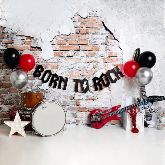 Kate Born to Rock with Guitar Children Backdrop Designed by Megan Leigh Photography - Image 5