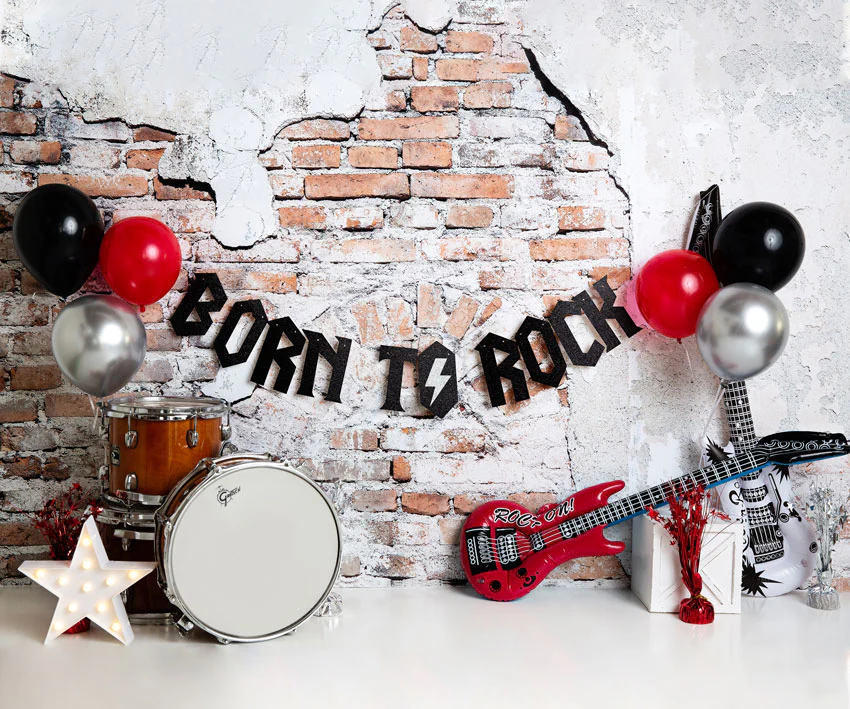 Kate Born to Rock with Guitar Children Backdrop Designed by Megan Leigh Photography - Image 7