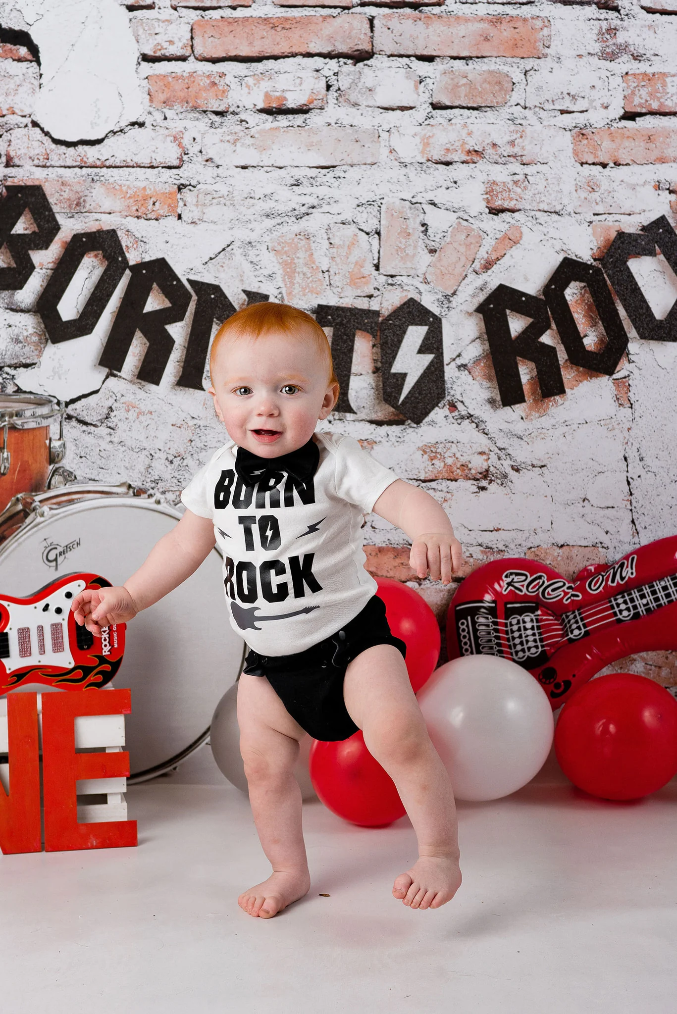 Kate Born to Rock with Guitar Children Backdrop Designed by Megan Leigh Photography - Image 9