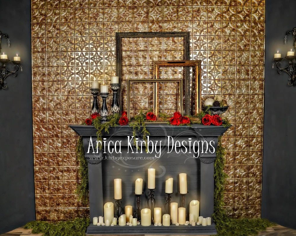 Kate Boudie Fireplace Backdrop designed by Arica Kirby - Image 3