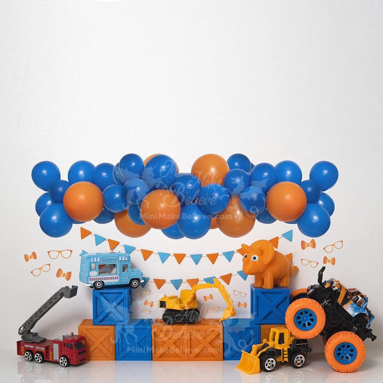 Kate Boy Cake Smash Toy Backdrop Blip Nerd Giggle Guy for Photography Designed by Mini MakeBelieve - Image 2