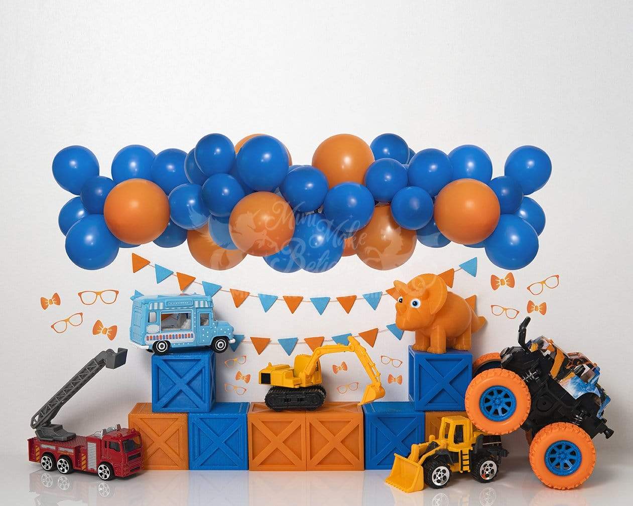 Kate Boy Cake Smash Toy Backdrop Blip Nerd Giggle Guy for Photography Designed by Mini MakeBelieve - Image 3