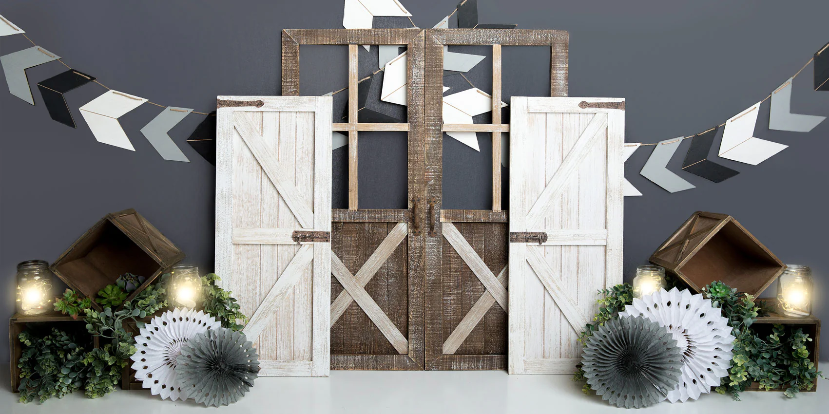 Kate Boy Gray Rustic Children Cake Smash Backdrop Designed by Megan Leigh Photography - Image 5