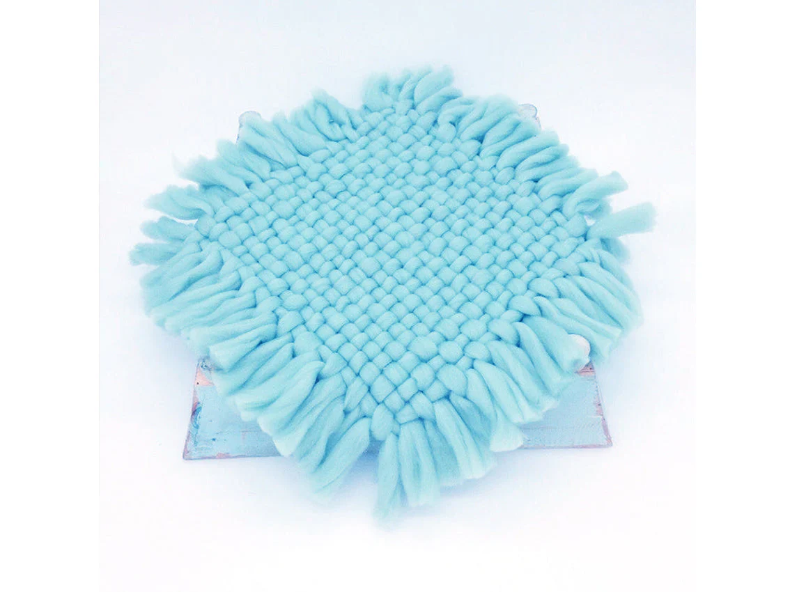 Kate Braided tassel Newborn Blanket Photo Studio Props Faux Fur Blanket - Image 4
