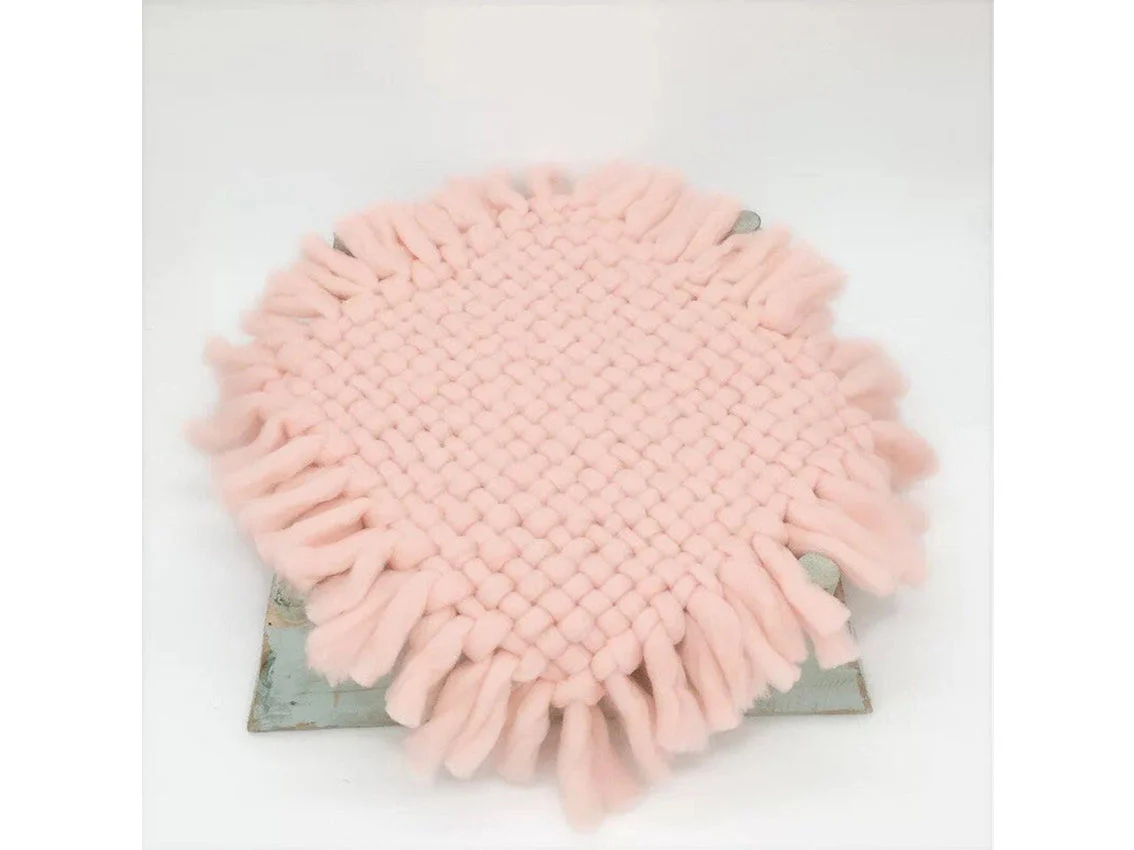 Kate Braided tassel Newborn Blanket Photo Studio Props Faux Fur Blanket - Image 7