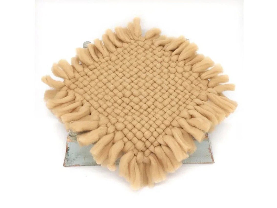 Kate Braided tassel Newborn Blanket Photo Studio Props Faux Fur Blanket - Image 8