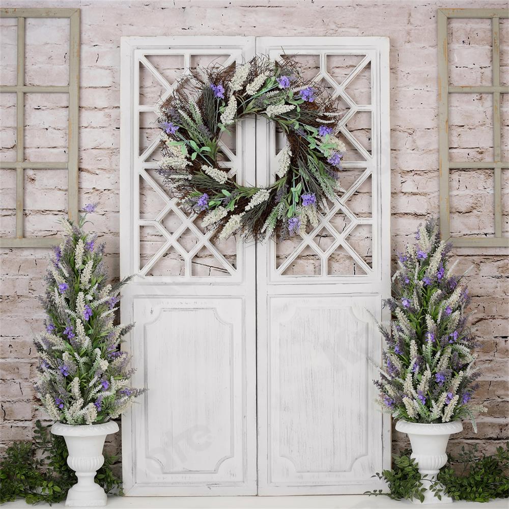 Kate Brick Wall Barn Door Backdrop for Photography - Image 2