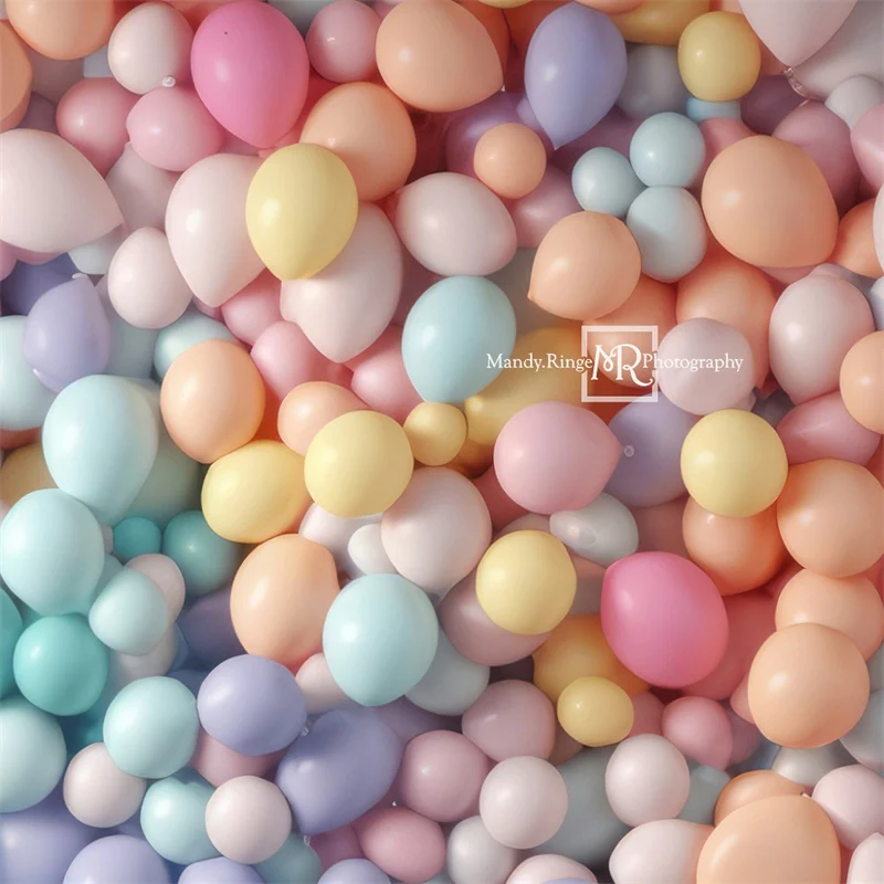 Kate Bright Pastel Rainbow Balloon Wall Backdrop Designed by Mandy Ringe Photography - Image 3