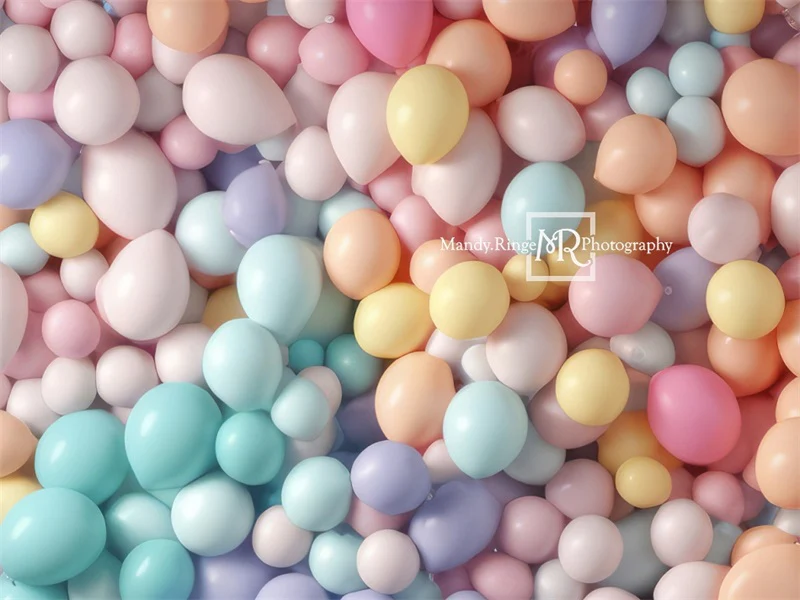 Kate Bright Pastel Rainbow Balloon Wall Backdrop Designed by Mandy Ringe Photography - Image 4