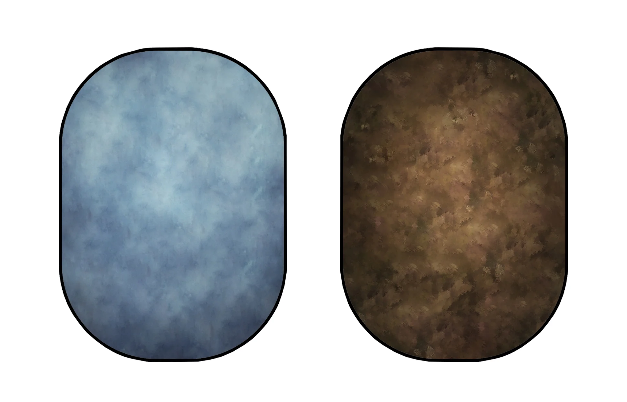 Kate Brown Oil Painting/Blue Texture Collapsible Backdrop Photography 5X6.5ft(1.5x2m) - Image 3