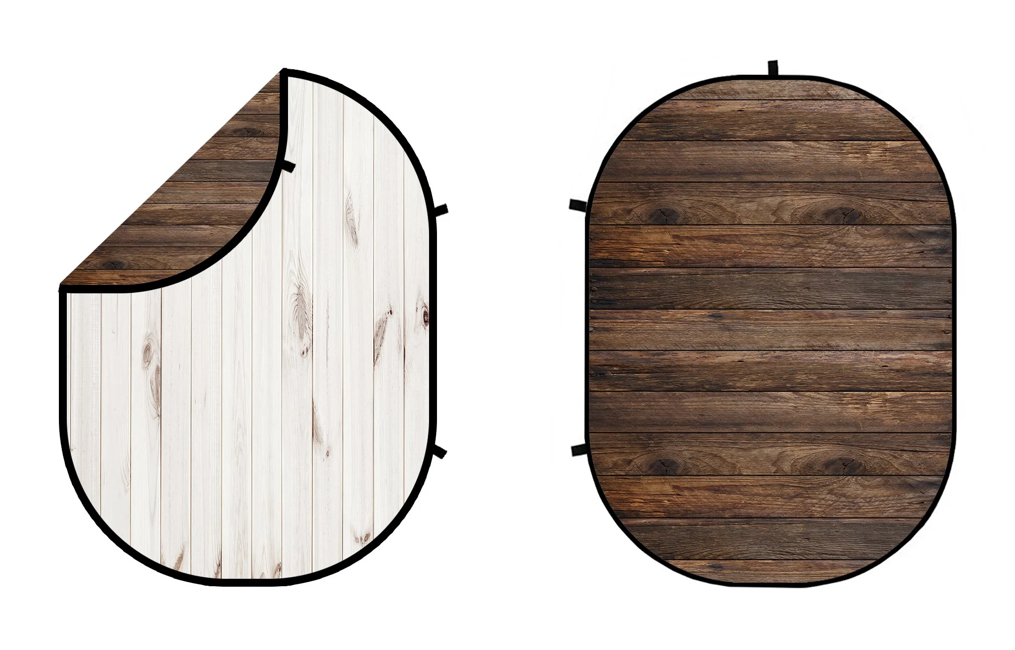 Kate Brown Wood/Grain White Wood Plank Collapsible Backdrop Photography 5X6.5ft(1.5x2m)