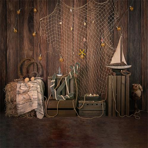 Kate Brown Wood Sailboat Anchor Summer Backdrop Designed by Jia Chan Photography - Image 2