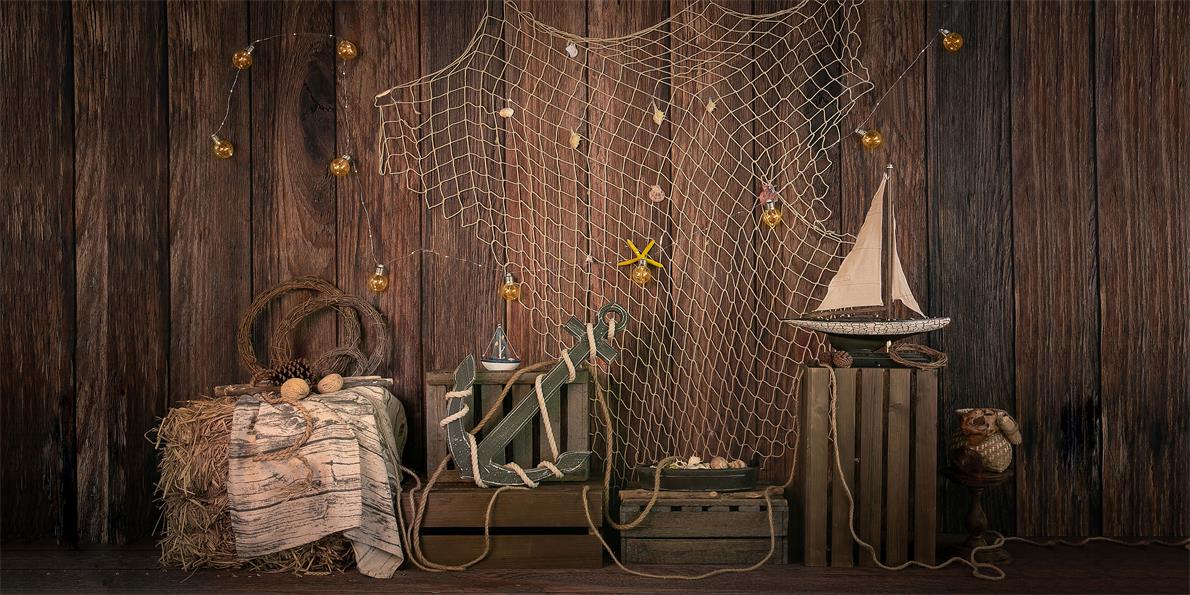 Kate Brown Wood Sailboat Anchor Summer Backdrop Designed by Jia Chan Photography - Image 4