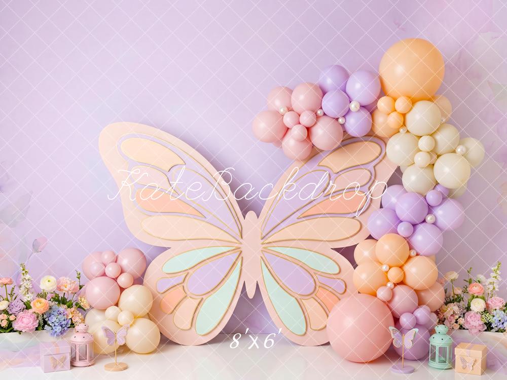 Kate Butterfly Balloons Pastel Backdrop Designed by Patty Robert - Image 3