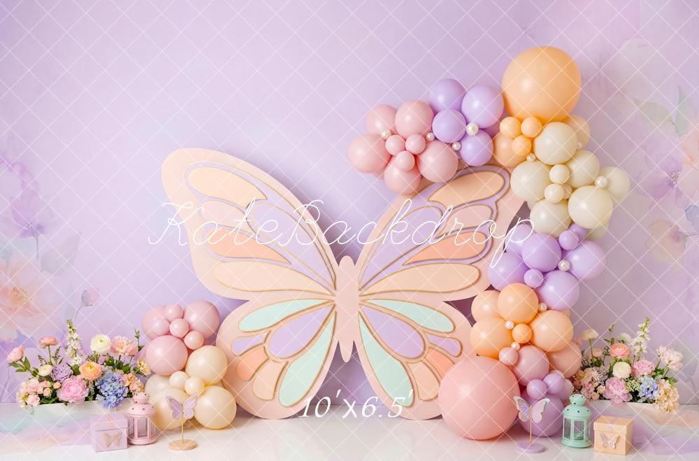 Kate Butterfly Balloons Pastel Backdrop Designed by Patty Robert - Image 4