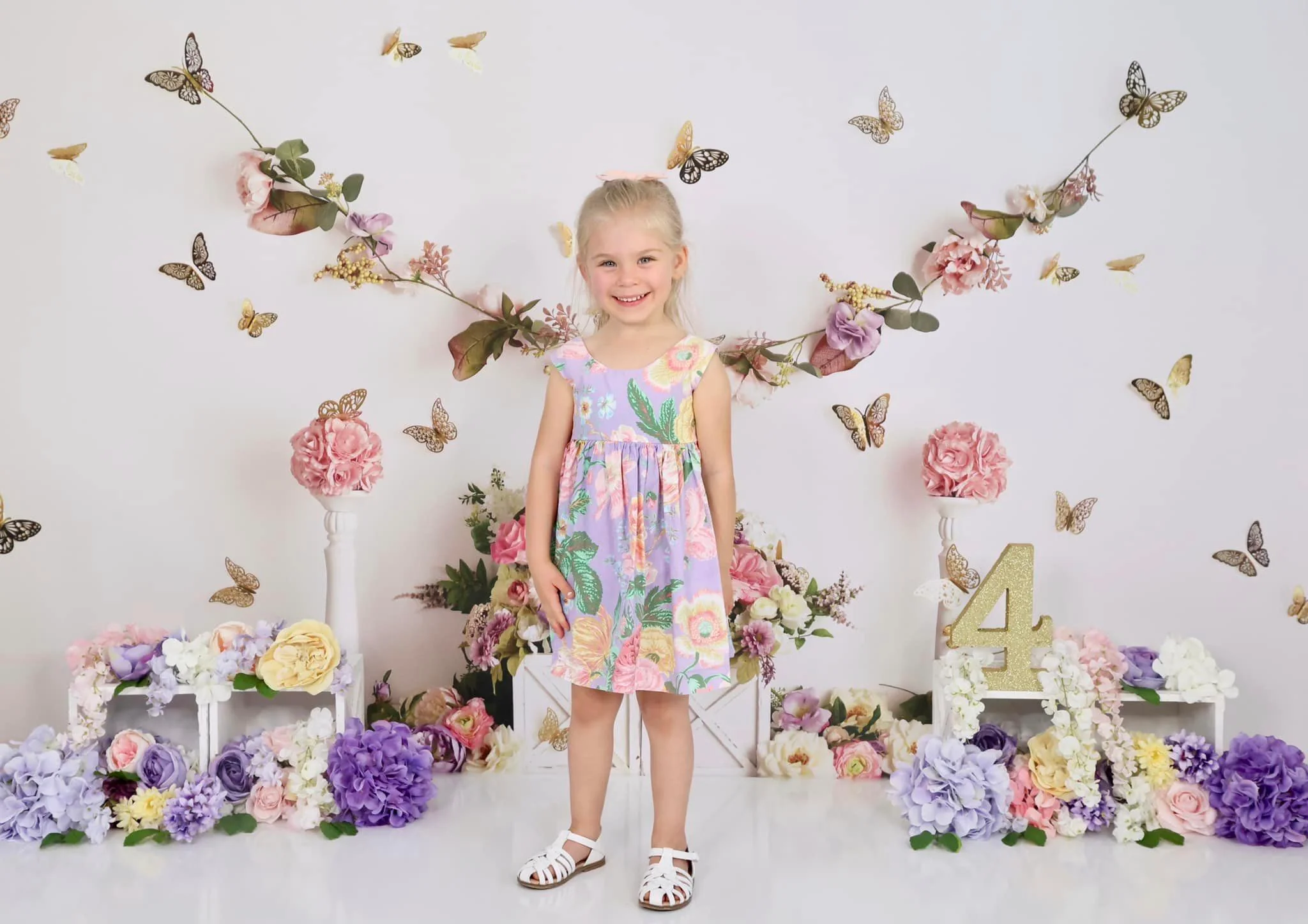 Kate Butterfly Garden Spring Backdrop Designed by Mandy Ringe Photography - Image 3
