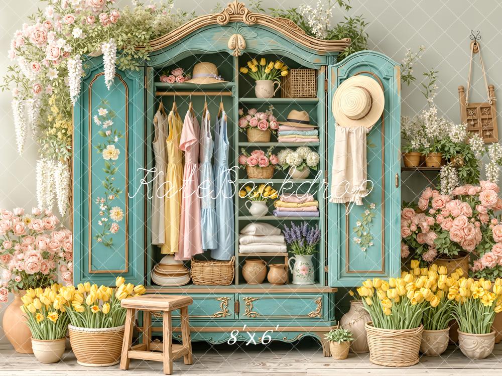Kate Spring Cabinet Floral Arrangement Backdrop Designed by Emetselch - Image 3
