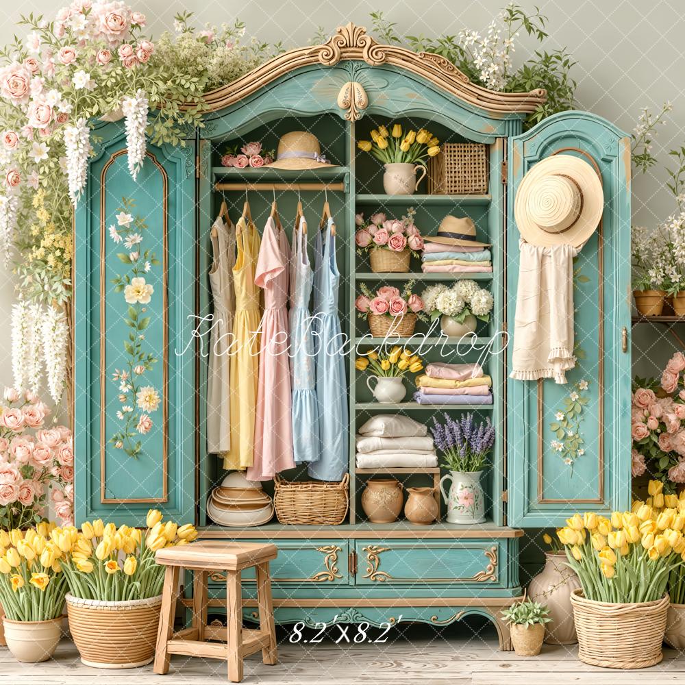 Kate Spring Cabinet Floral Arrangement Backdrop Designed by Emetselch - Image 5