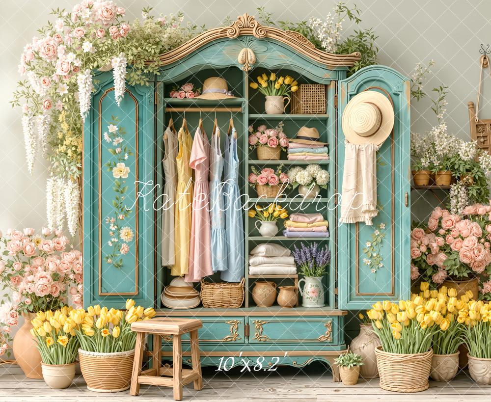 Kate Spring Cabinet Floral Arrangement Backdrop Designed by Emetselch - Image 6