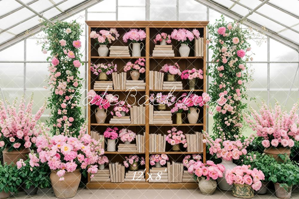 Kate Cabinet Pink Floral Greenhouse Fleece Backdrop Designed by Patty Robert - Image 4