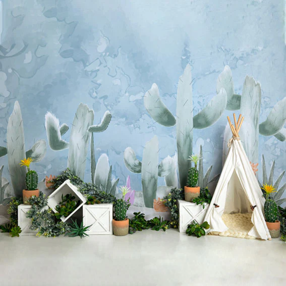 Kate Cactus with Tent Children Backdrop Designed by Megan Leigh Photography - Image 3