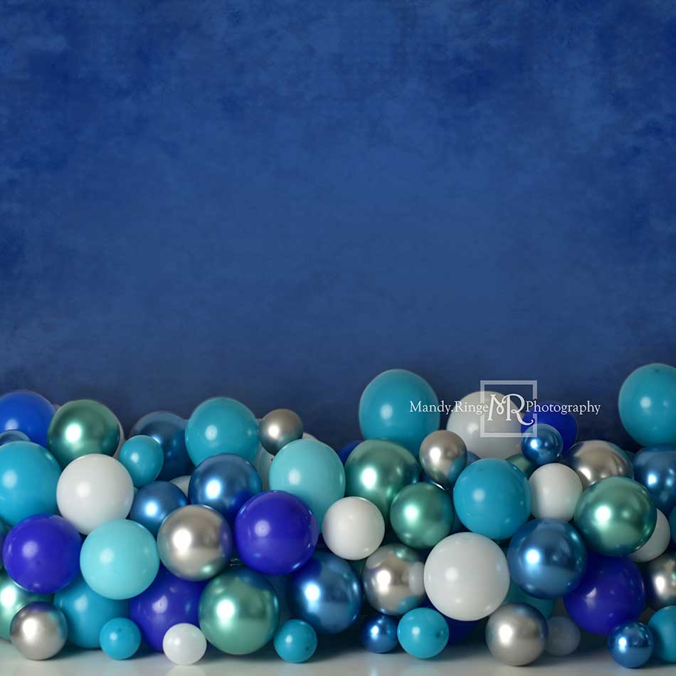 Kate Cake Smash Backdrop Blue Balloon Designed by Mandy Ringe Photography - Image 5