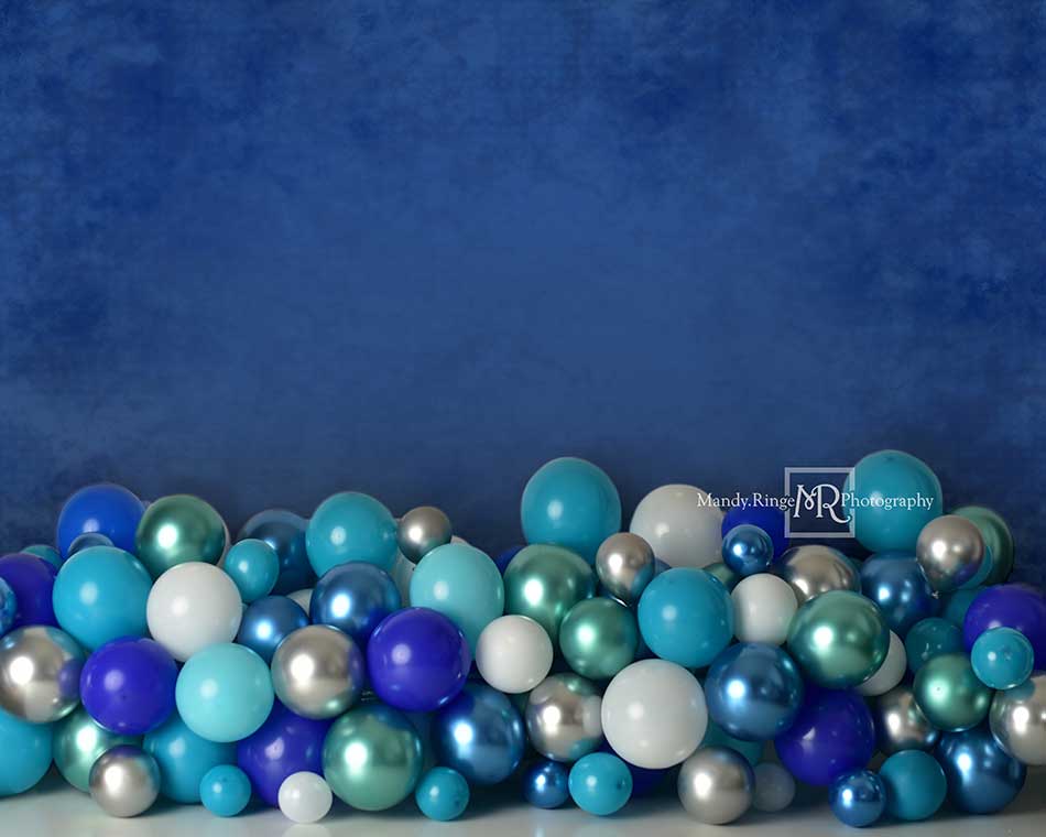 Kate Cake Smash Backdrop Blue Balloon Designed by Mandy Ringe Photography - Image 6