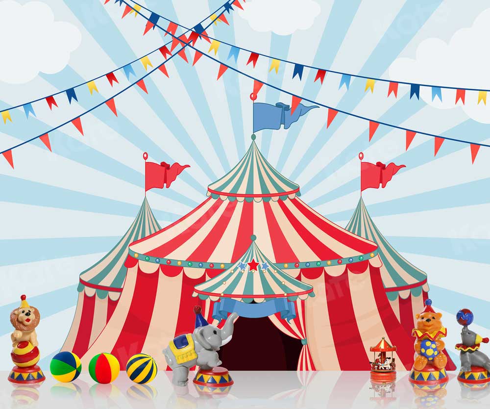 Kate Cake Smash Backdrop Circus Carnival Toys for Photography - Image 3