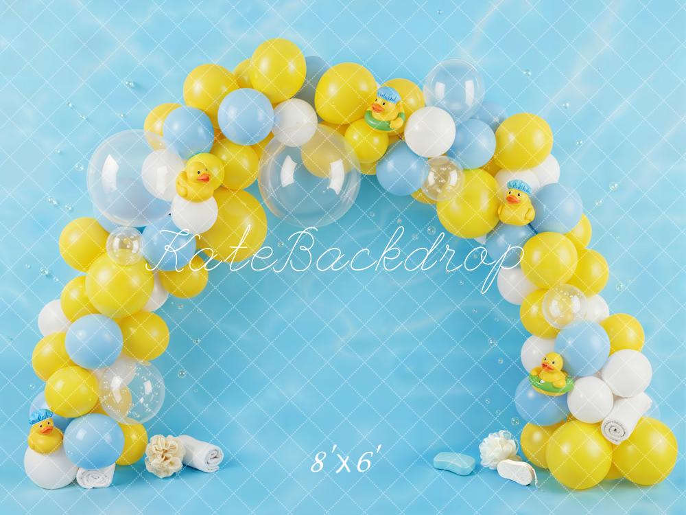 Kate Cake Smash Balloon Arch Duck Backdrop Designed by Emetselch - Image 3