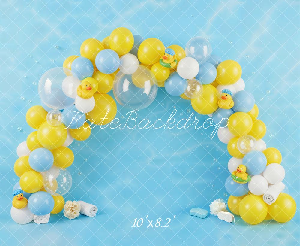 Kate Cake Smash Balloon Arch Duck Backdrop Designed by Emetselch - Image 6