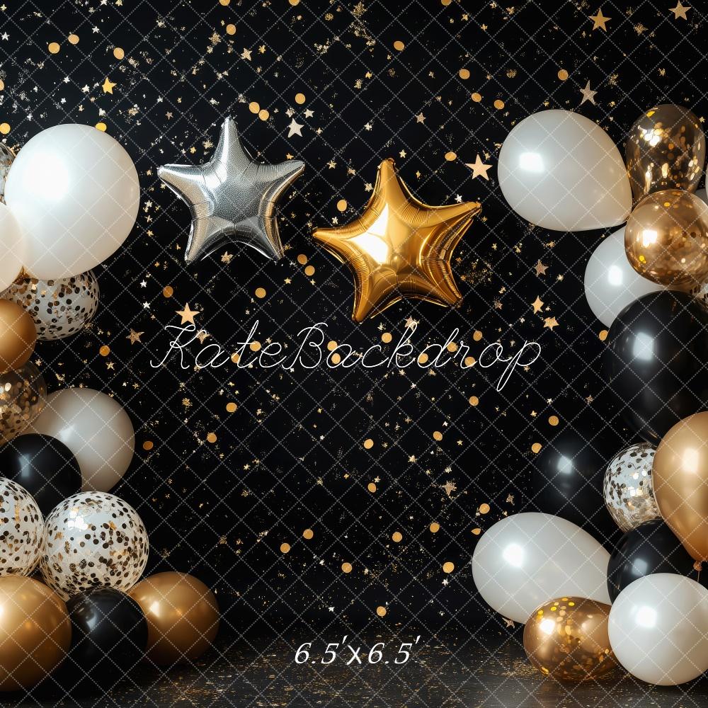 Kate Cake Smash Black Star Balloon Backdrop Designed by Patty Robert - Image 2