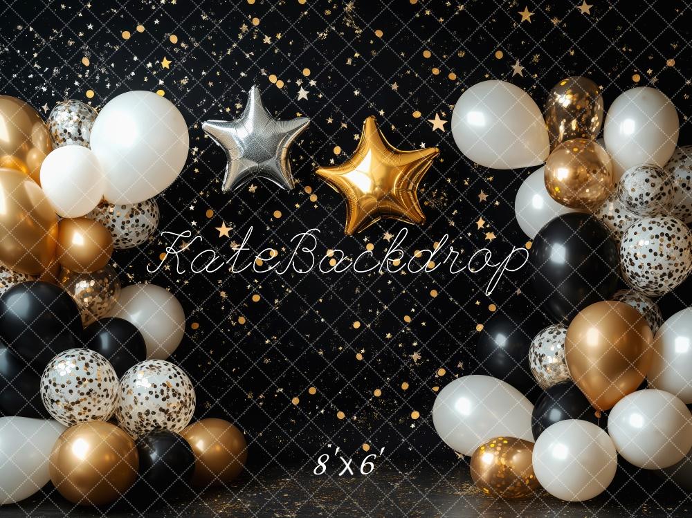 Kate Cake Smash Black Star Balloon Backdrop Designed by Patty Robert - Image 3