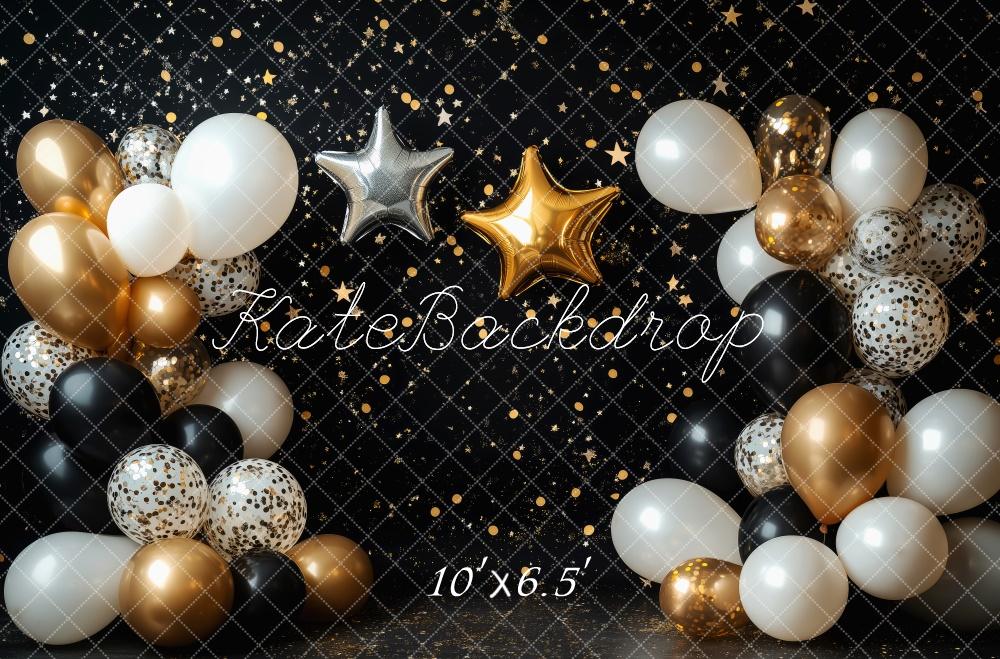 Kate Cake Smash Black Star Balloon Backdrop Designed by Patty Robert - Image 4