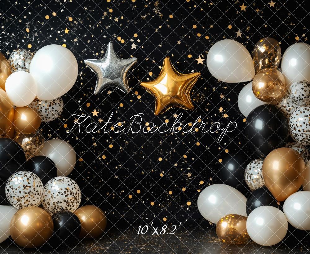 Kate Cake Smash Black Star Balloon Backdrop Designed by Patty Robert - Image 5