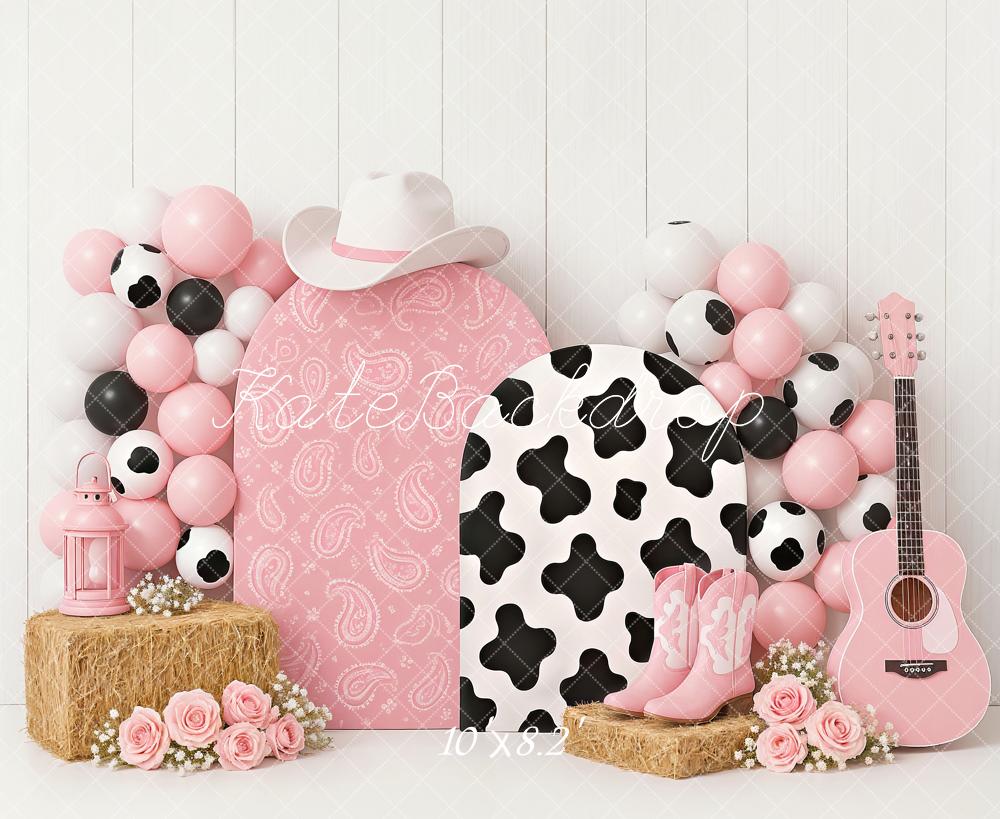 Kate Cake Smash Cowgirl Pink Western Backdrop Designed by Ashley Paul - Image 8