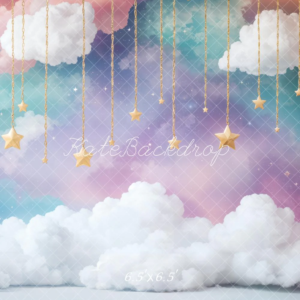 Kate Cake Smash Dreamy Clouds Starry Sky Backdrop Designed by Emetselch - Image 6