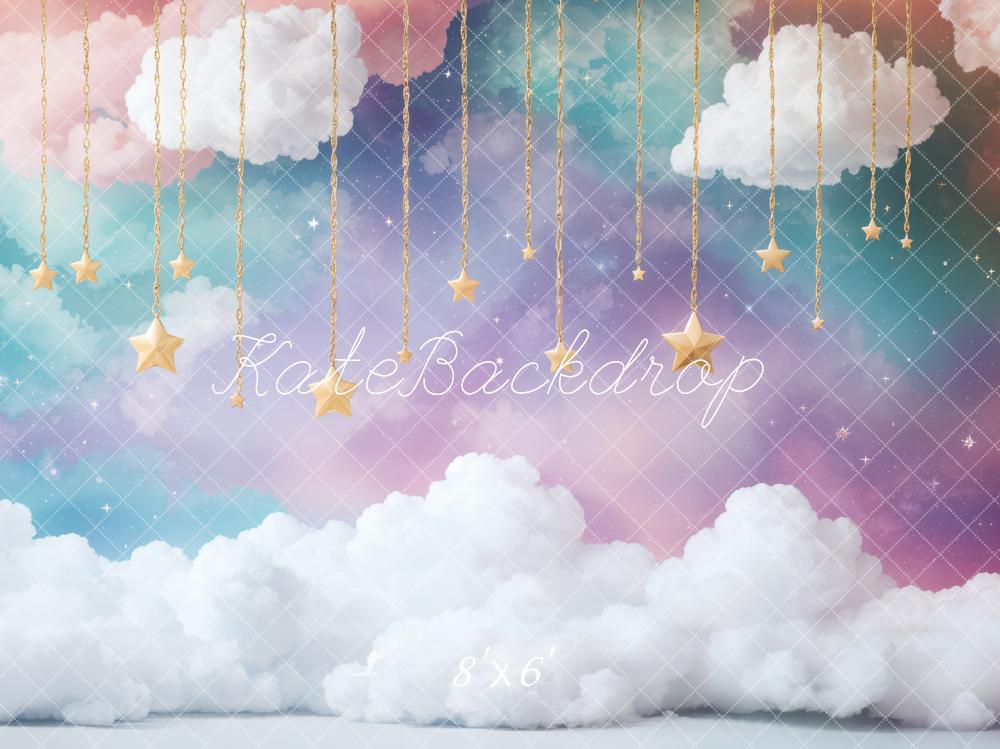 Kate Cake Smash Dreamy Clouds Starry Sky Backdrop Designed by Emetselch - Image 7