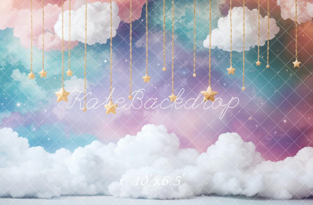 Kate Cake Smash Dreamy Clouds Starry Sky Backdrop Designed by Emetselch - Image 8