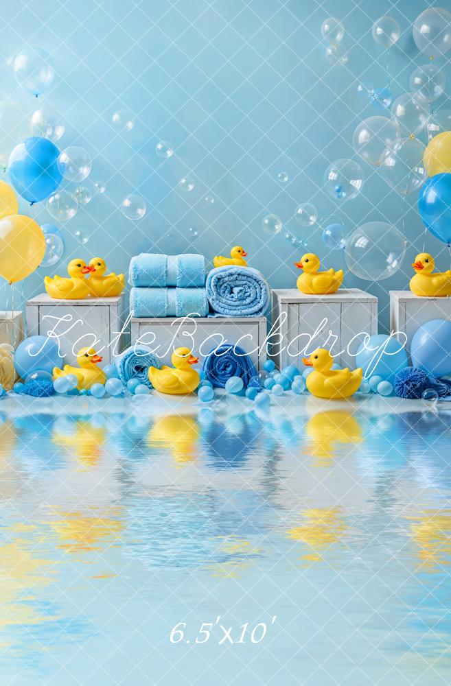 Kate Cake Smash Duck Balloon Shower Bubble Backdrop Designed by Emetselch - Image 2