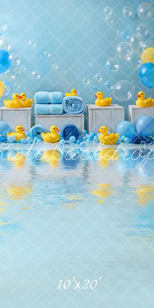 Kate Cake Smash Duck Balloon Shower Bubble Backdrop Designed by Emetselch - Image 3