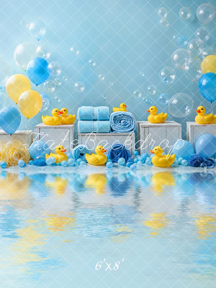 Kate Cake Smash Duck Balloon Shower Bubble Backdrop Designed by Emetselch - Image 4