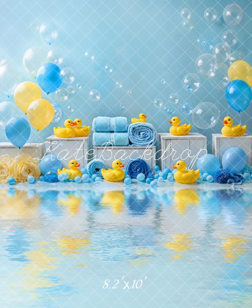 Kate Cake Smash Duck Balloon Shower Bubble Backdrop Designed by Emetselch - Image 5