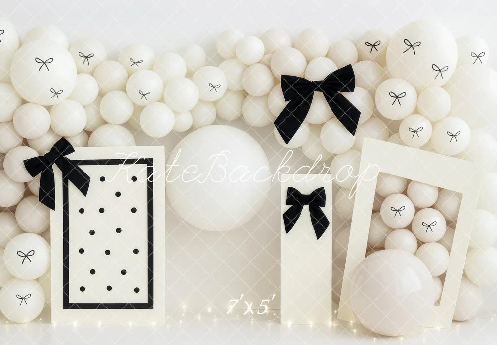 Kate Cake Smash Fashion Bow Black White Backdrop Designed by Patty Robert - Image 2