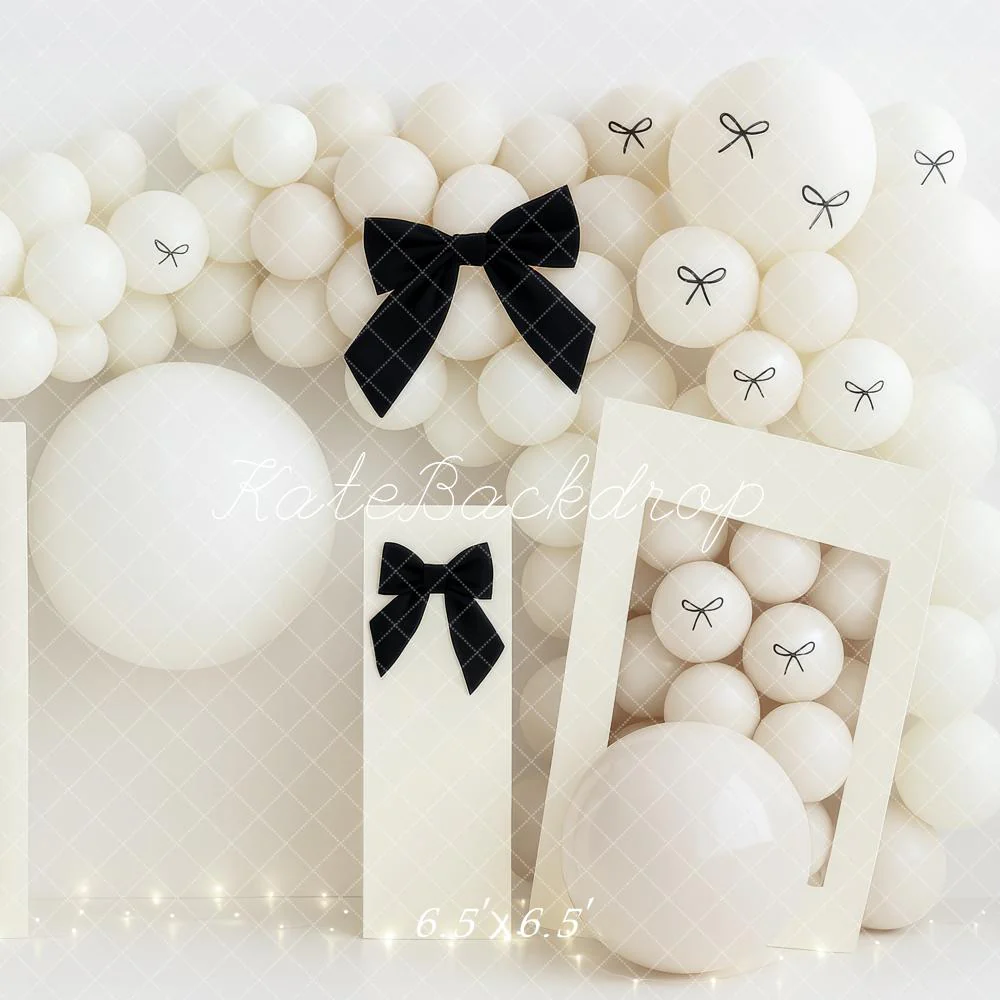 Kate Cake Smash Fashion Bow Black White Backdrop Designed by Patty Robert - Image 5