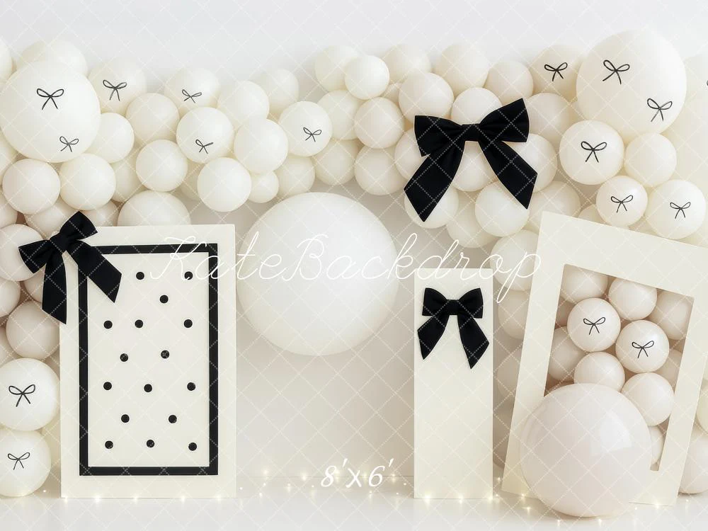 Kate Cake Smash Fashion Bow Black White Backdrop Designed by Patty Robert - Image 6
